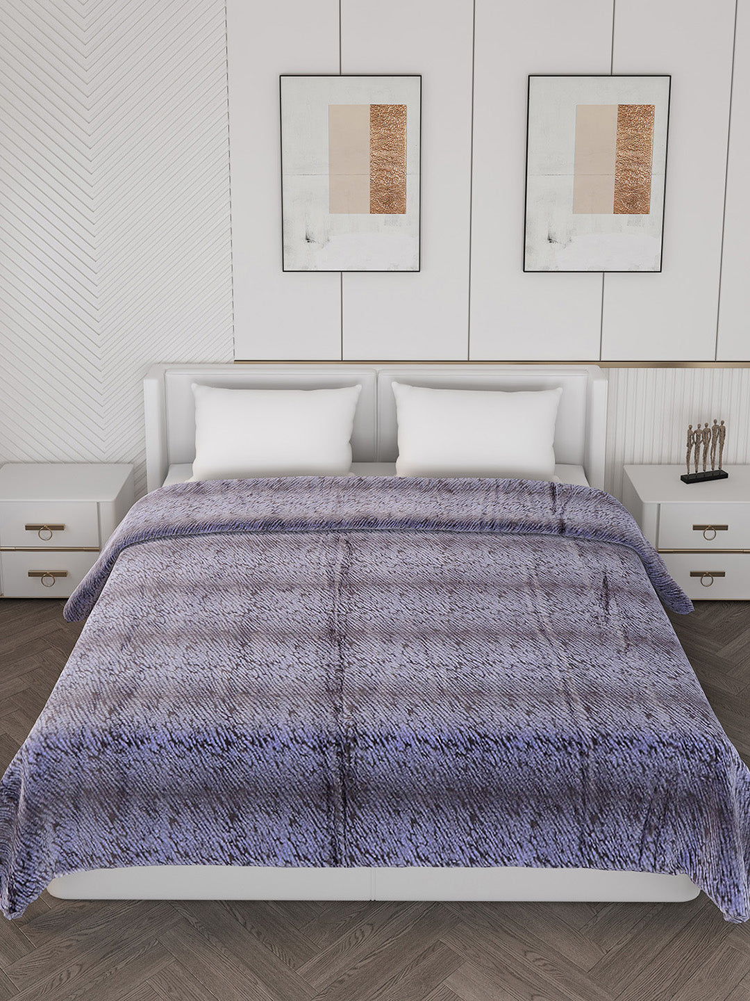 Printed Double Bed Blanket for Heavy Winter -2 Ply