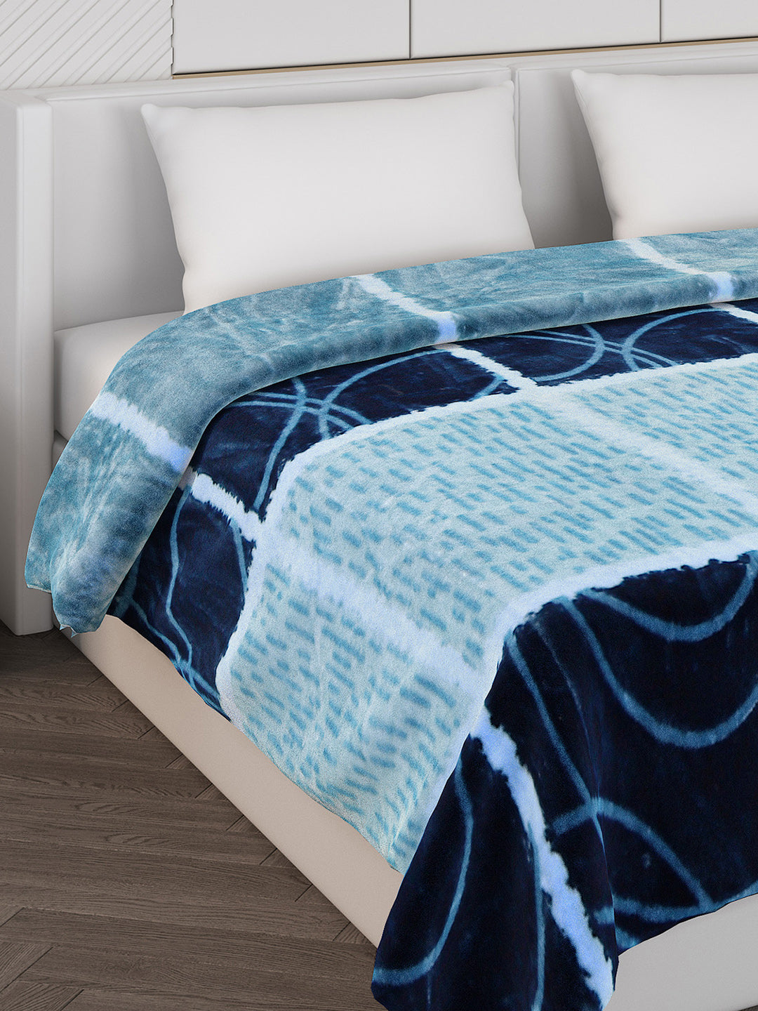 Printed Double Bed Blanket for Mild Winter -1 Ply