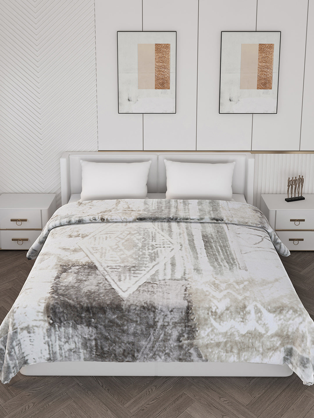 Printed Double Bed 900 GSM Blanket for Heavy Winter -1 Ply (Weight 4.9 kg)