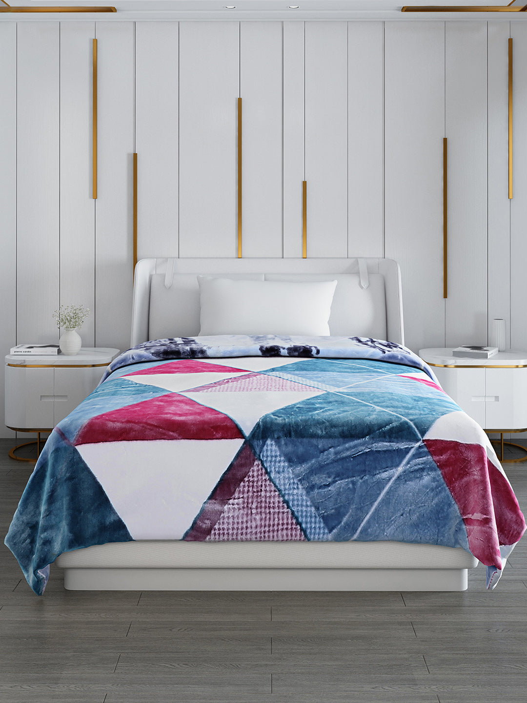 Printed Single Bed 852 GSM Blanket Galaxy 2 Ply (Weight 3 kg)