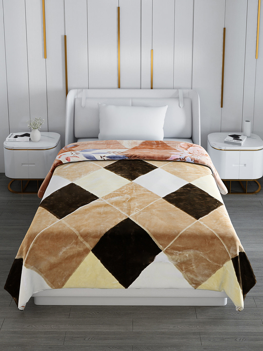 Printed Single Bed 852 GSM Blanket Galaxy 2 Ply (Weight 3 kg)