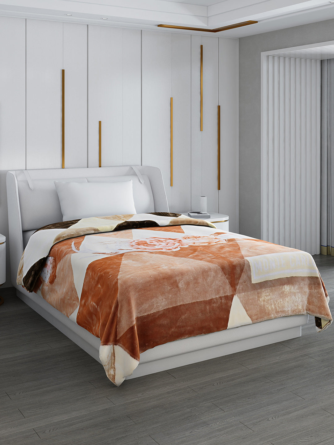 Printed Single Bed 852 GSM Blanket Galaxy 2 Ply (Weight 3 kg)