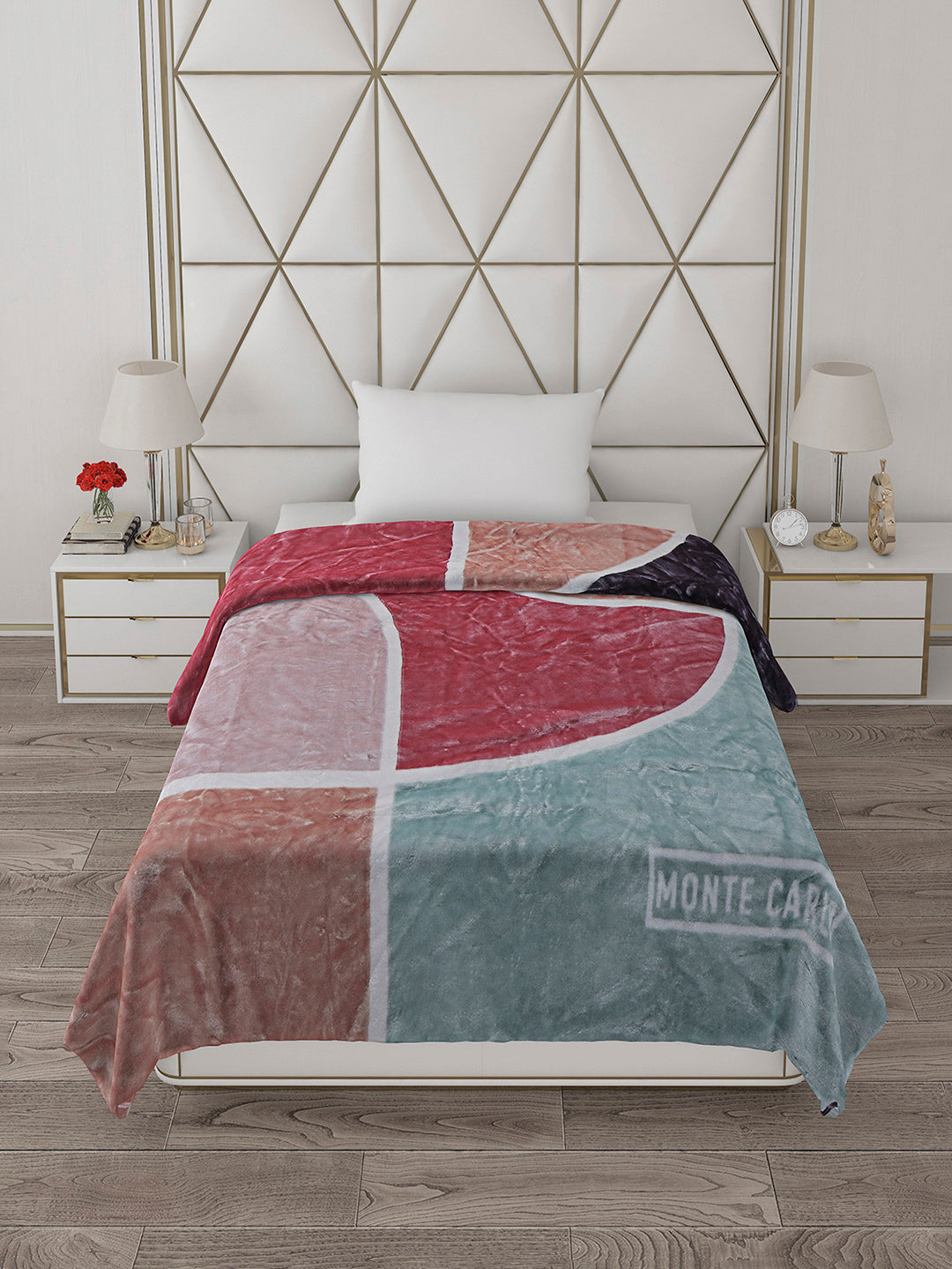 Printed Single Bed Reversible Blanket 2 Ply, 568 GSM, 2 kg (Glamour)