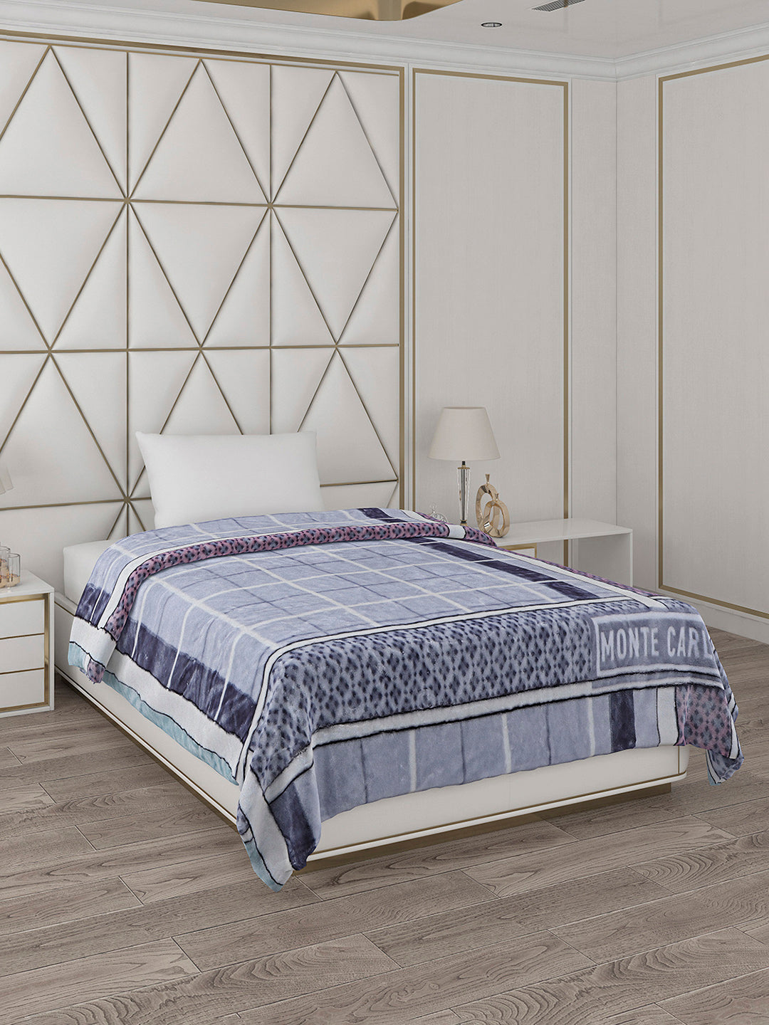 Printed Single Bed Reversible Blanket 2 Ply, 568 GSM, 2 kg (Glamour)