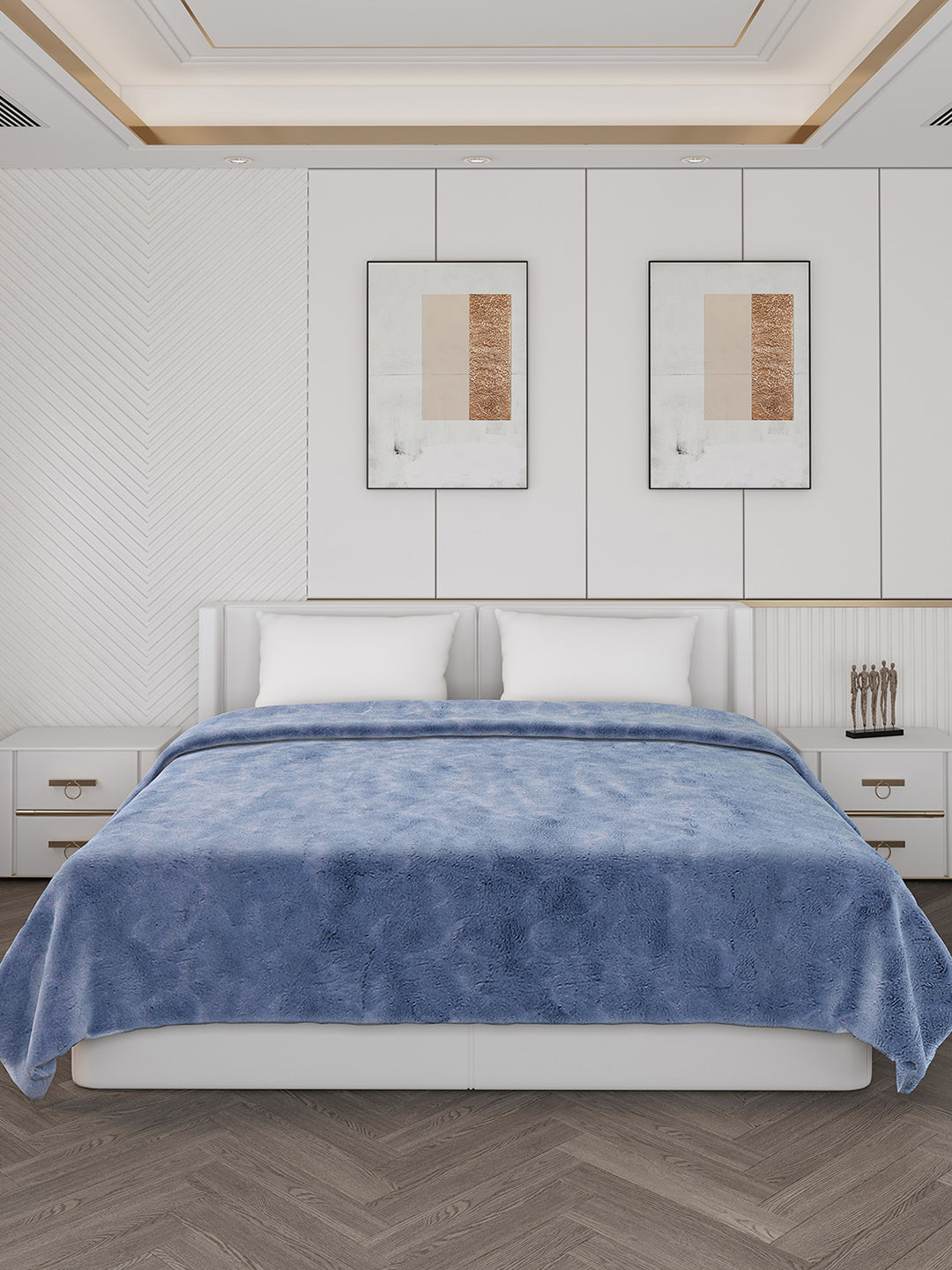 Self Design Double Bed 1000 GSM Blanket Henry 2 Ply (Weight 6.3 kg)