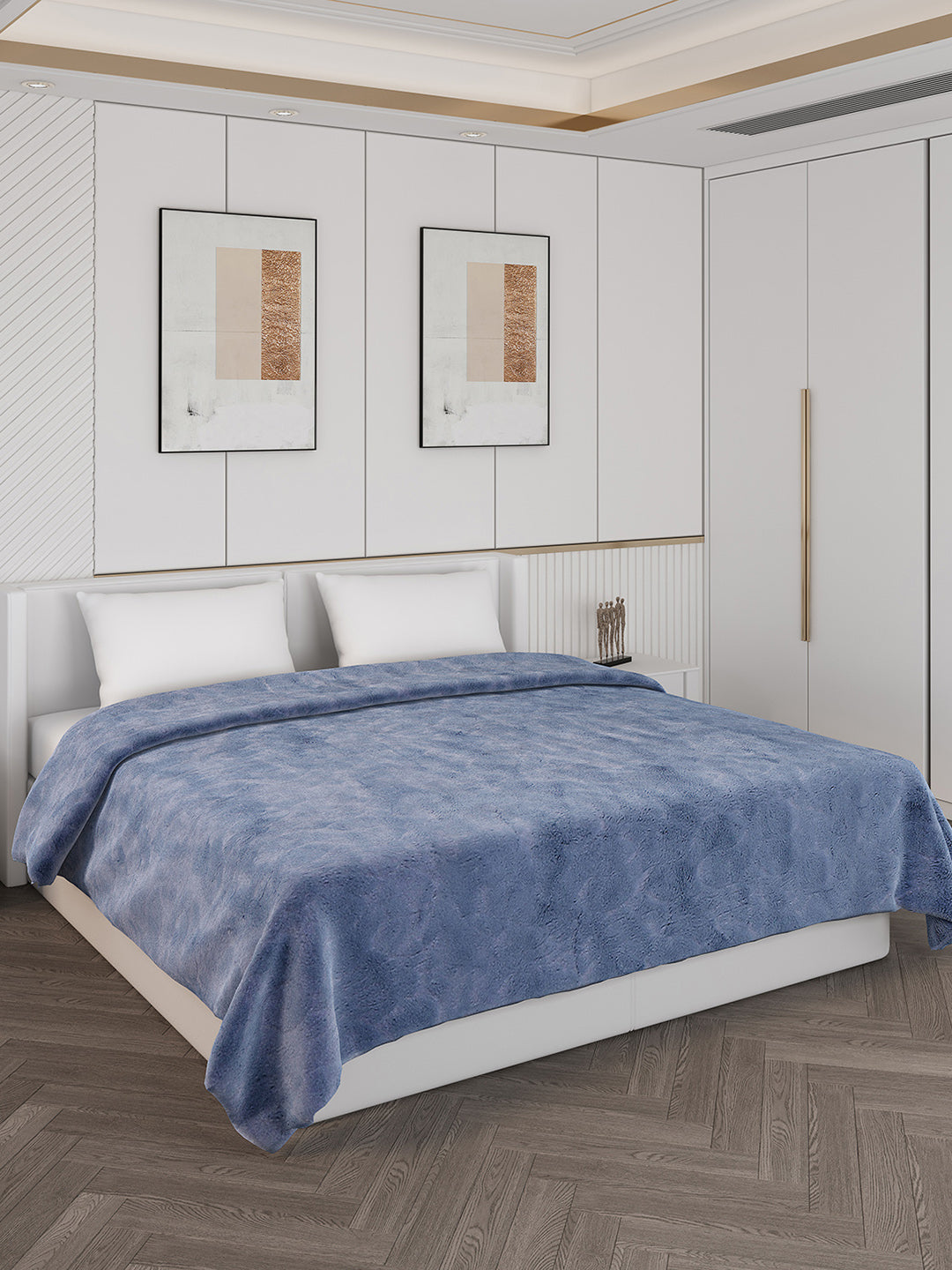 Self Design Double Bed 1000 GSM Blanket Henry 2 Ply (Weight 6.3 kg)