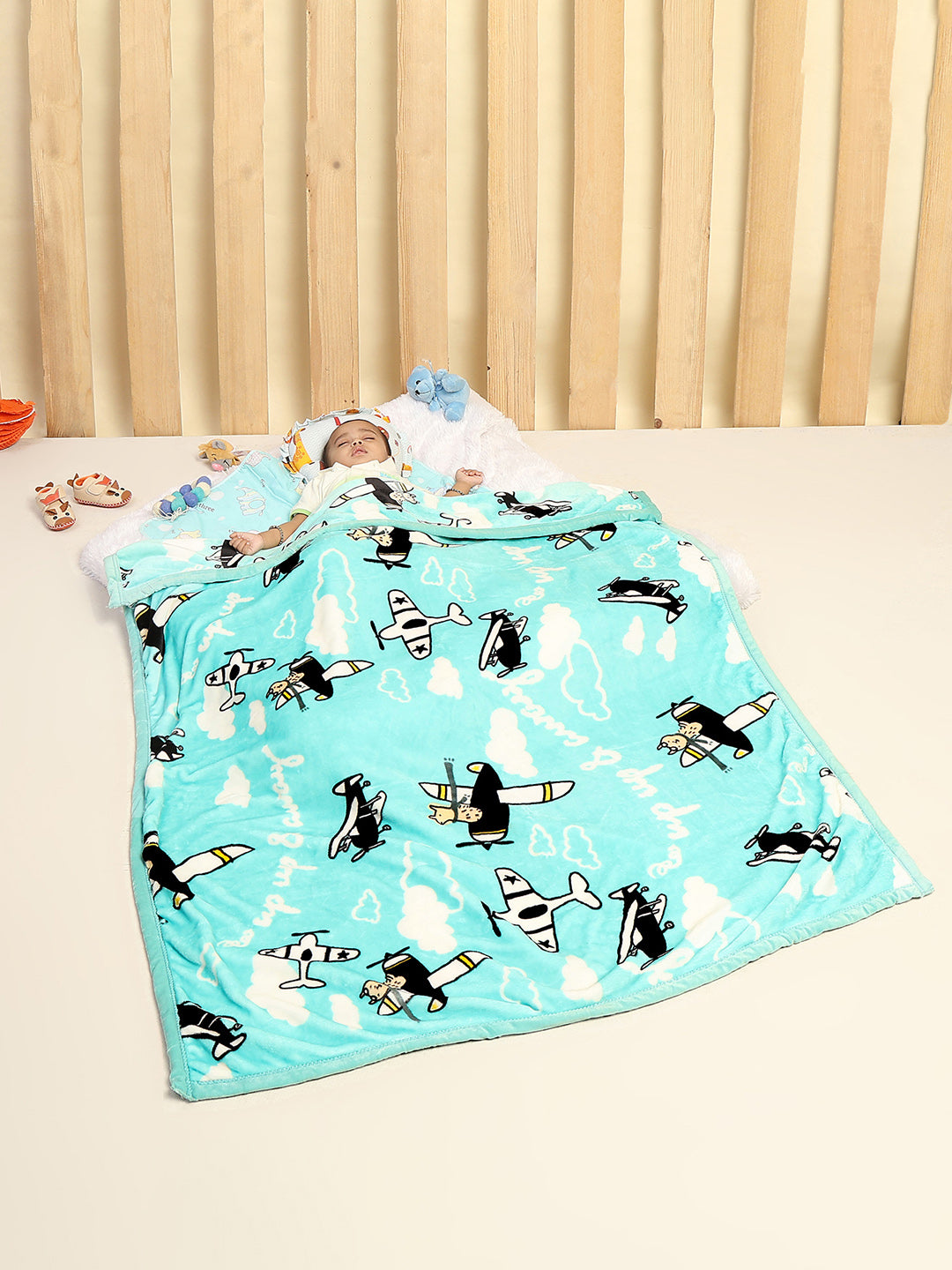 Printed Baby Blanket For Winter 1 Ply, 600 GSM, Weight 1.5 kg (Jackjill)