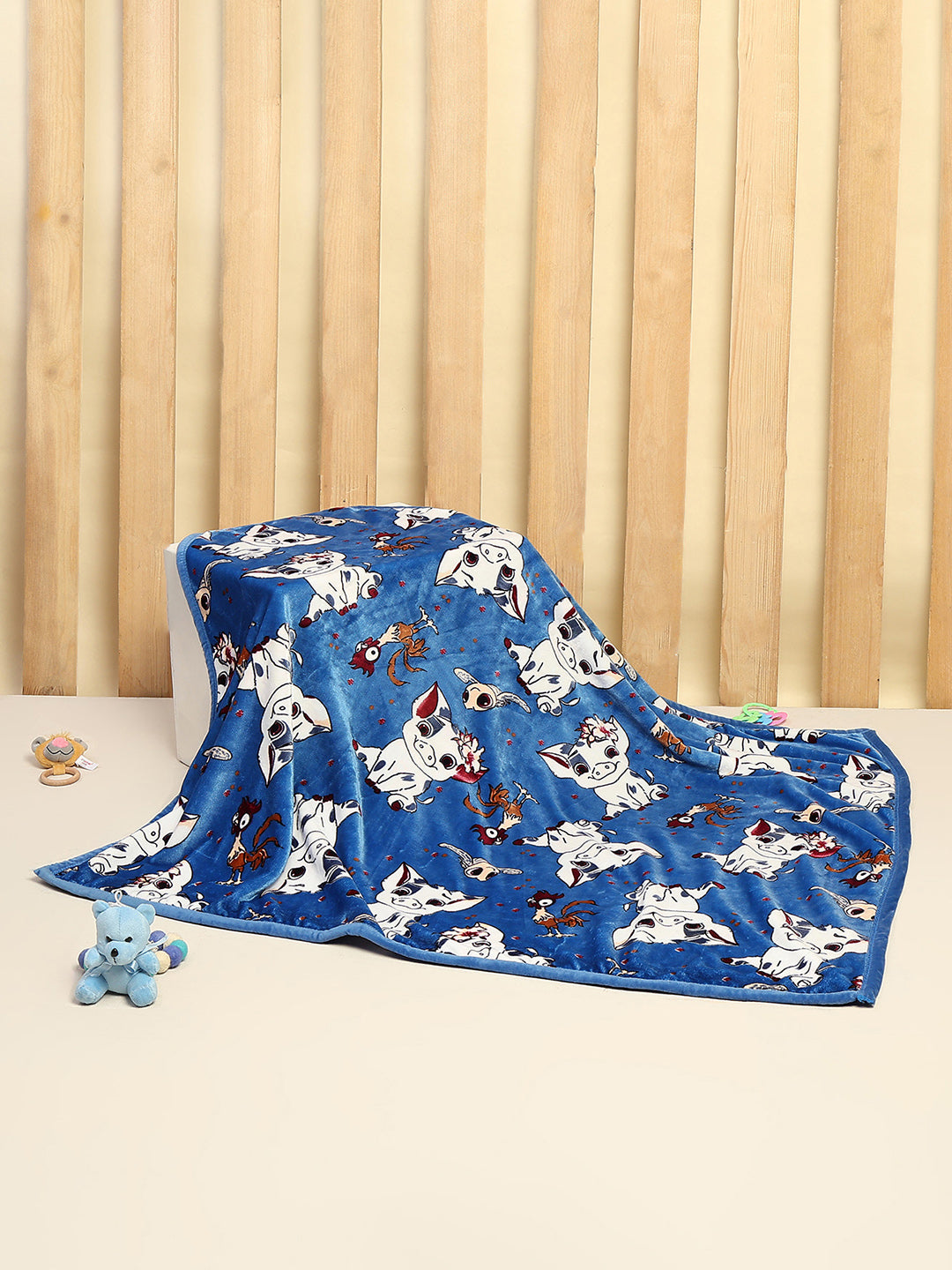 Moana Print Ultra Soft Disney Blue Baby Blanket