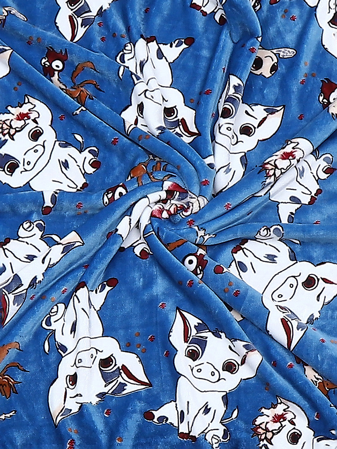 Moana Print Ultra Soft Disney Blue Baby Blanket