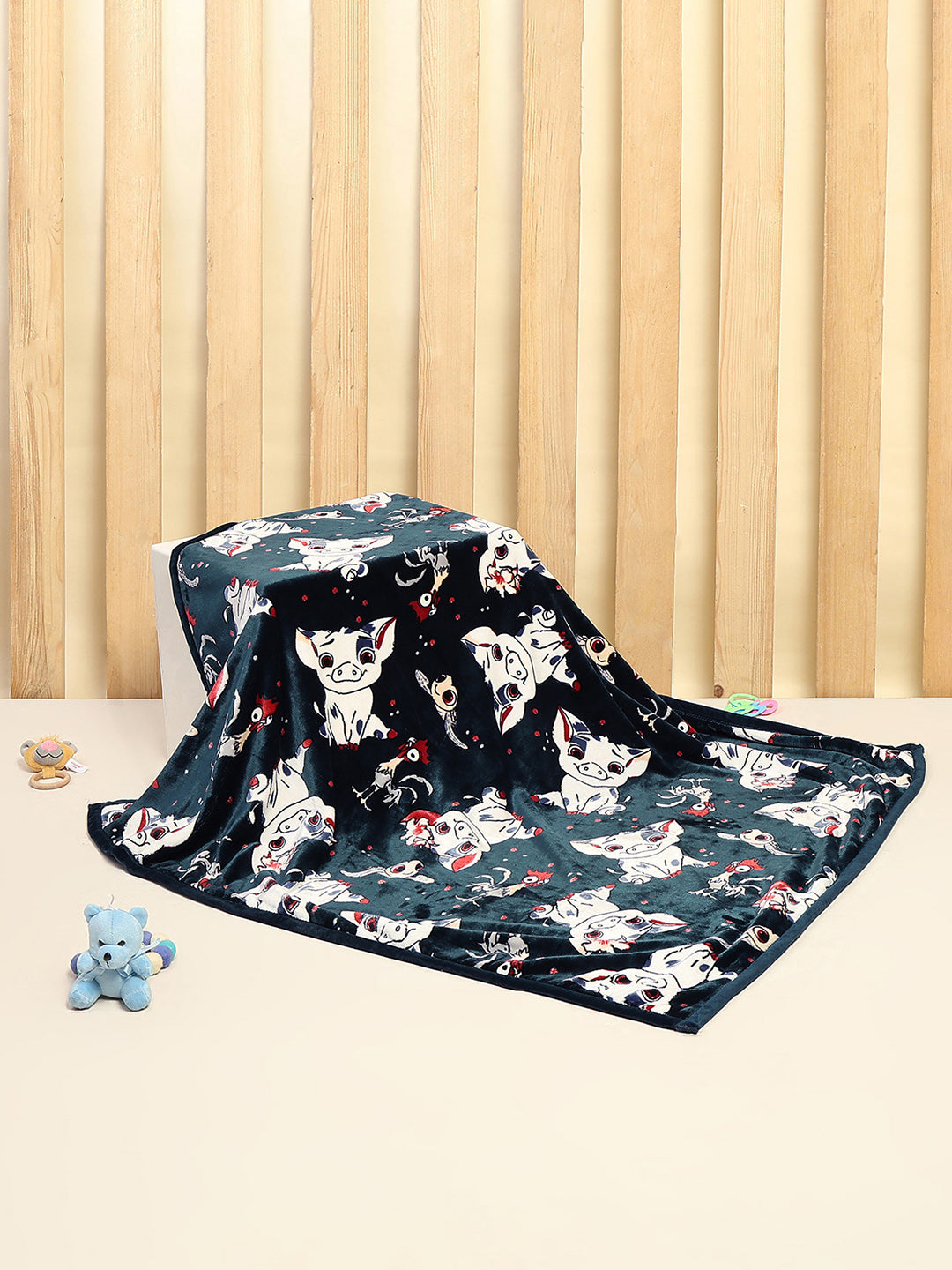 Printed Baby Blanket For Winter 1 Ply, 600 GSM, Weight 1.5 kg (Jackjill)