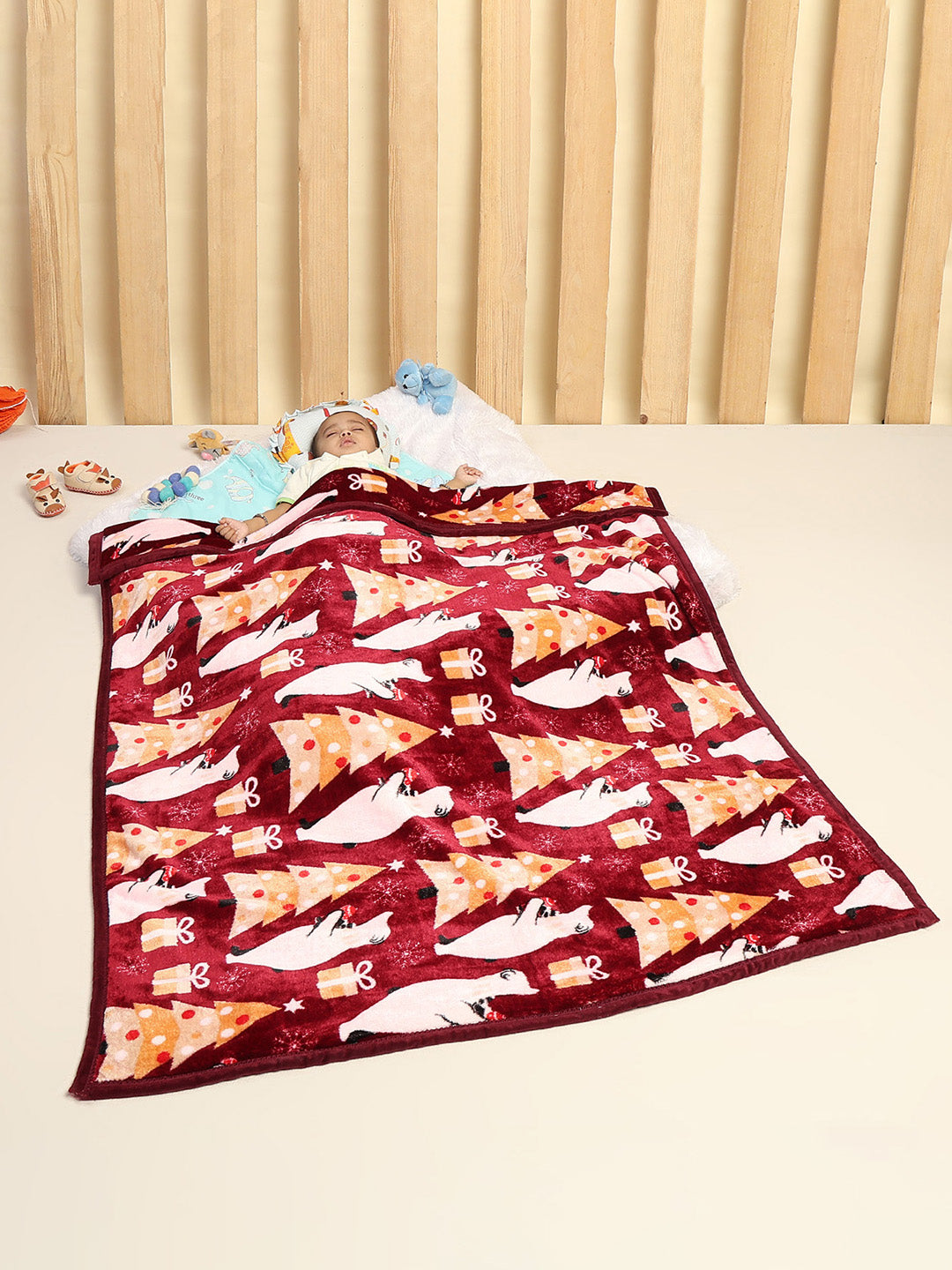 Printed Baby Blanket For Winter 1 Ply, 600 GSM, Weight 1.5 kg (Jackjill)