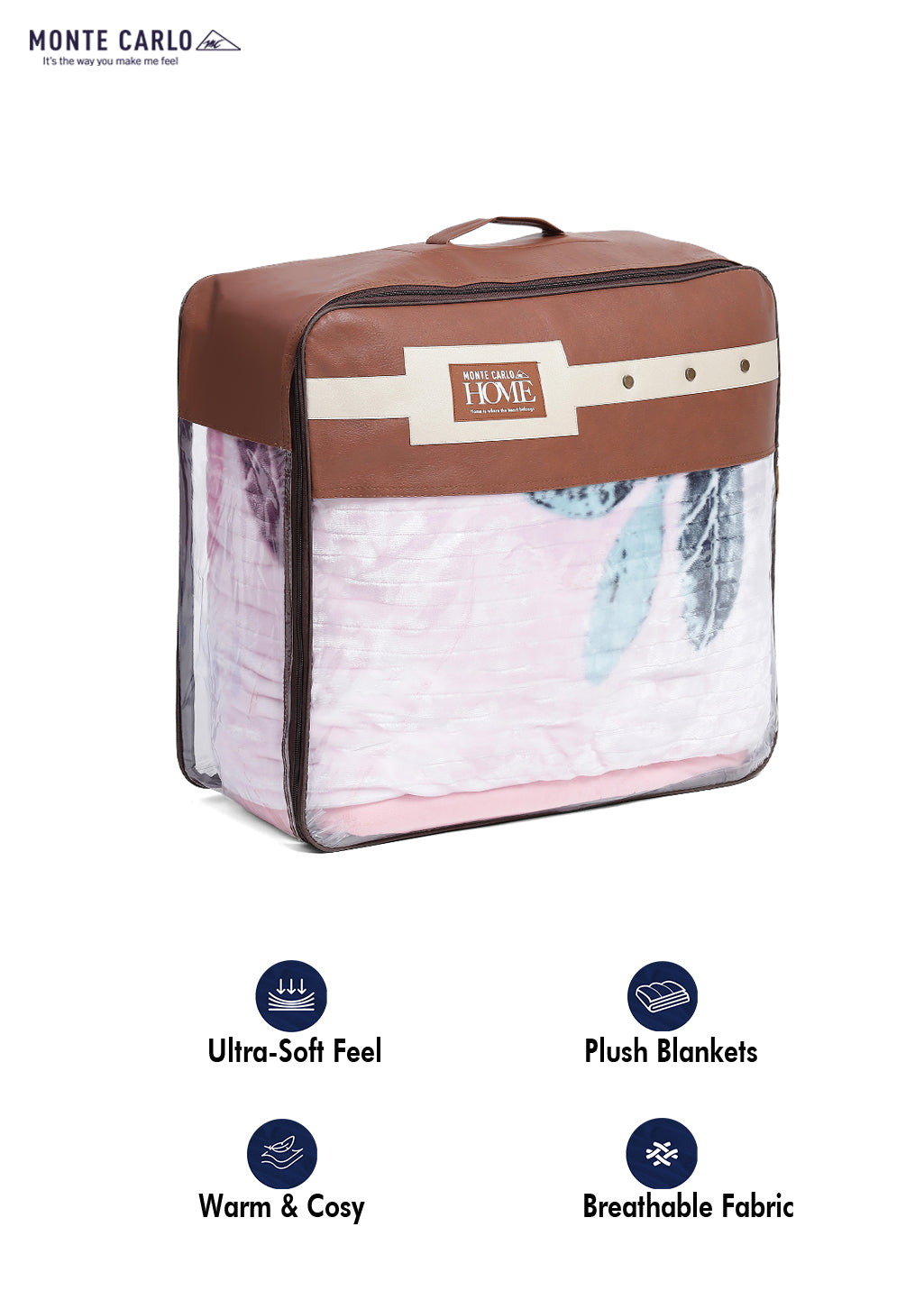 Printed Double Bed Blanket for Heavy Winter -3 Ply