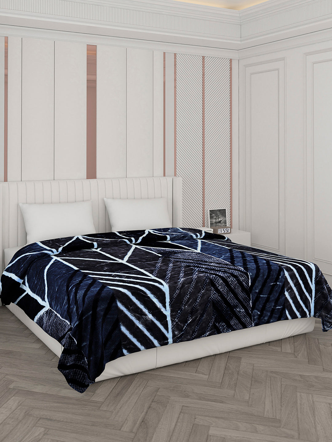 Printed Double Bed Blanket for Mild Winter -2 Ply