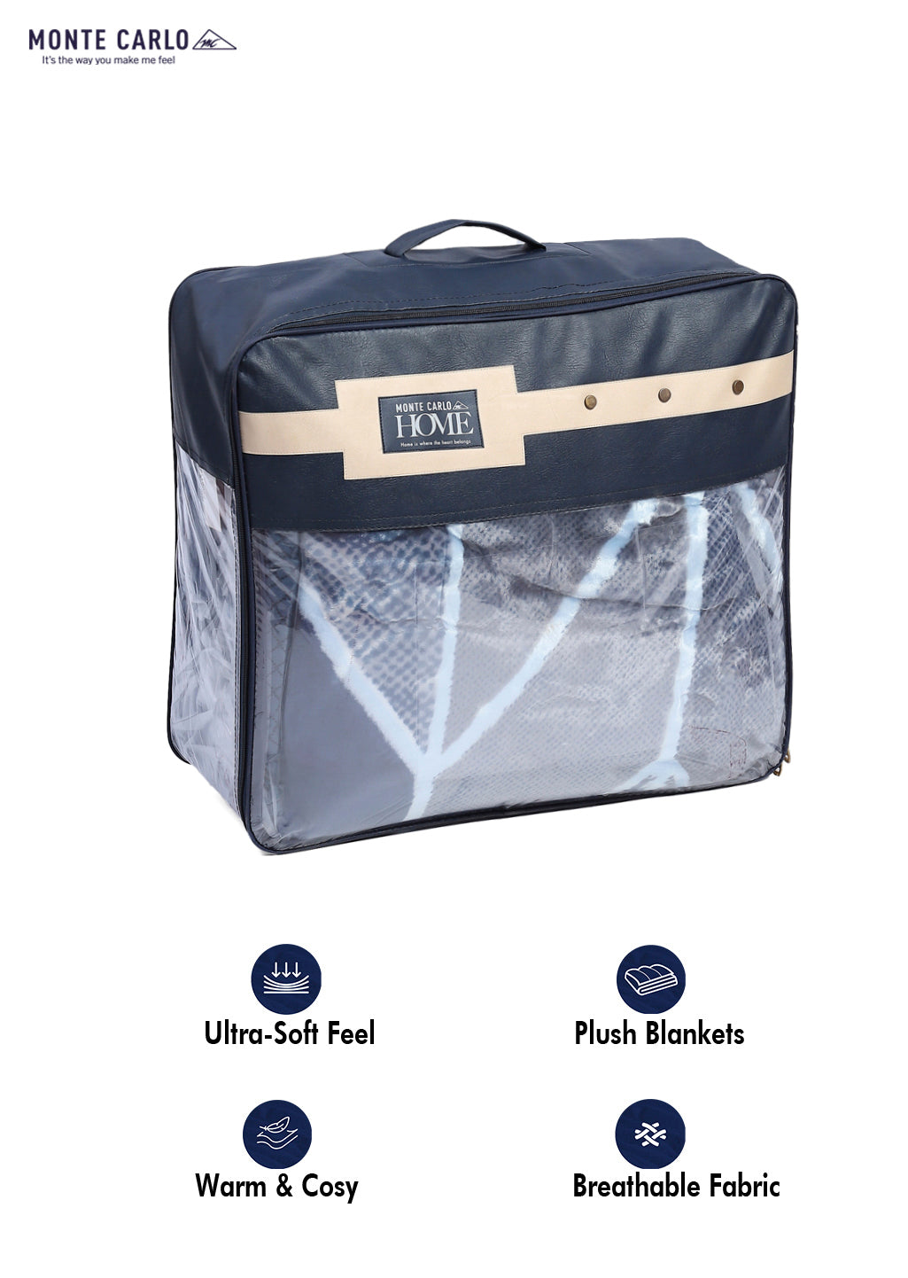 Printed Double Bed Blanket for Mild Winter -2 Ply