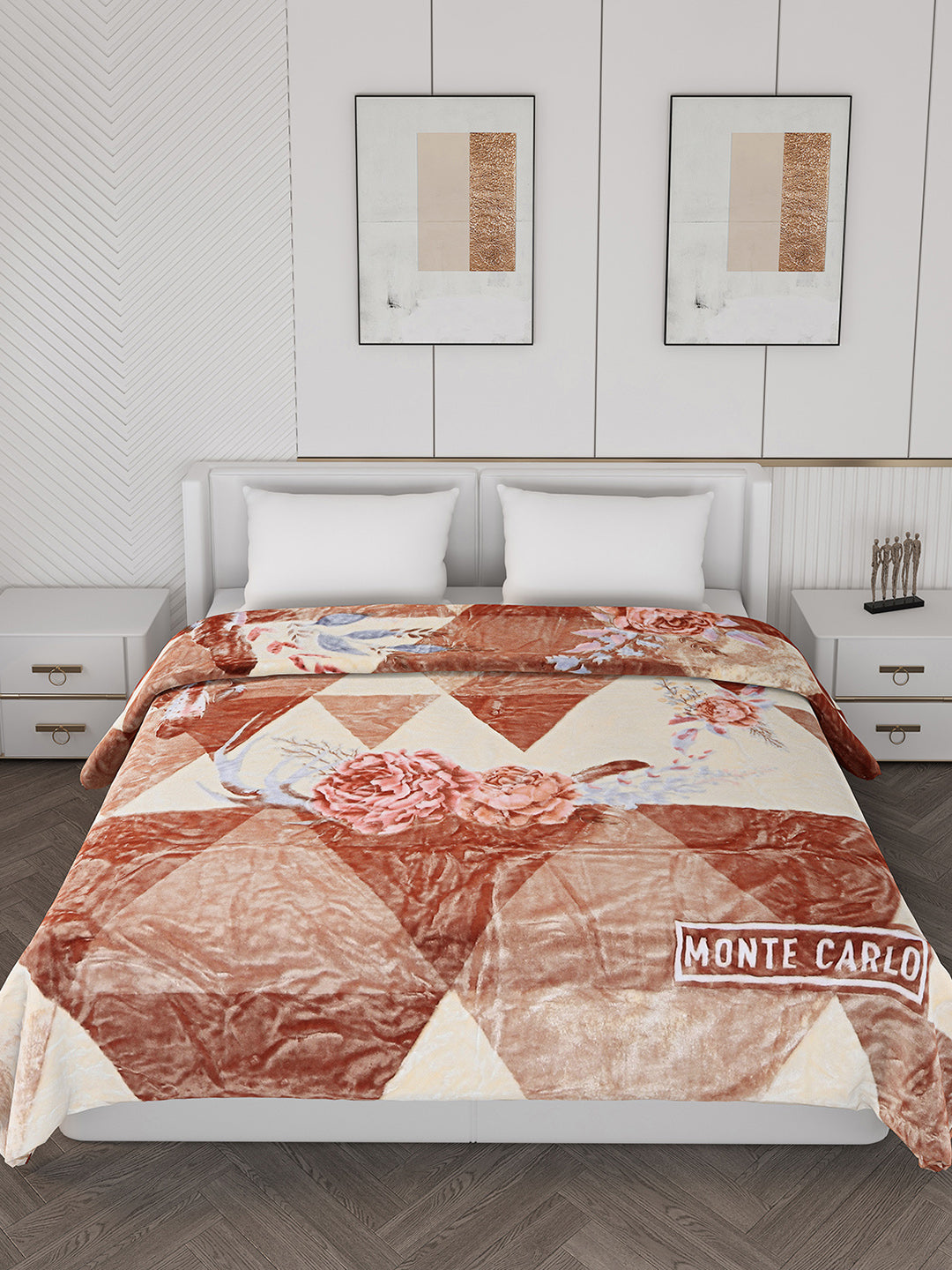 Printed Double Bed 550 GSM Blanket for Mild Winter -2 Ply (Weight 3 kg)