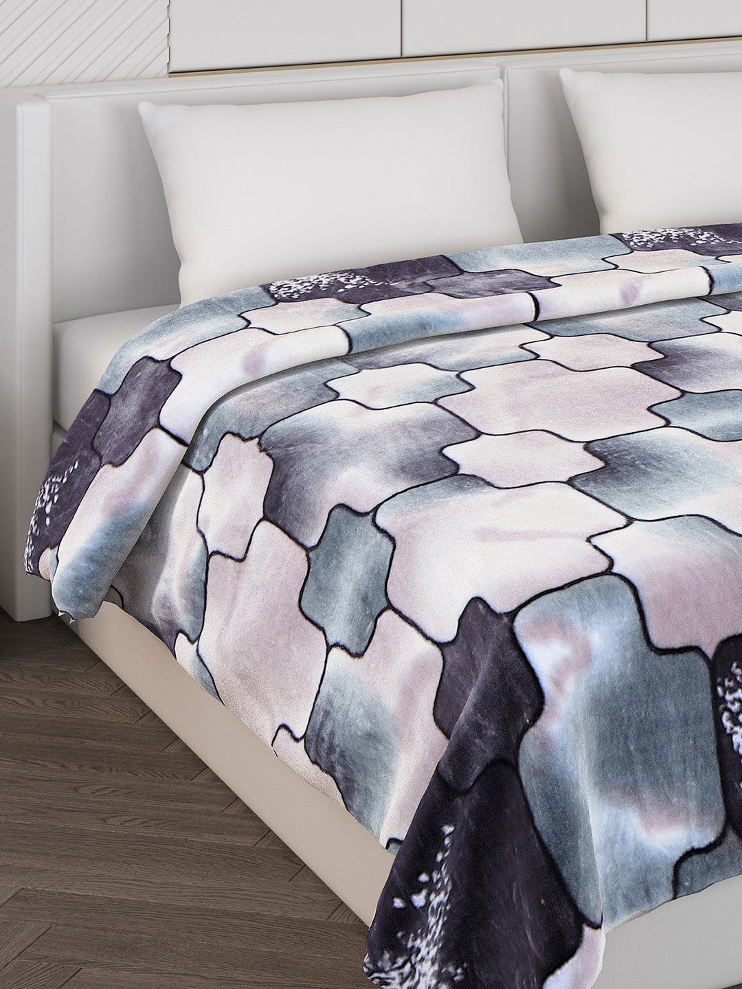 Printed Double Bed Blanket for Mild Winter -2 Ply