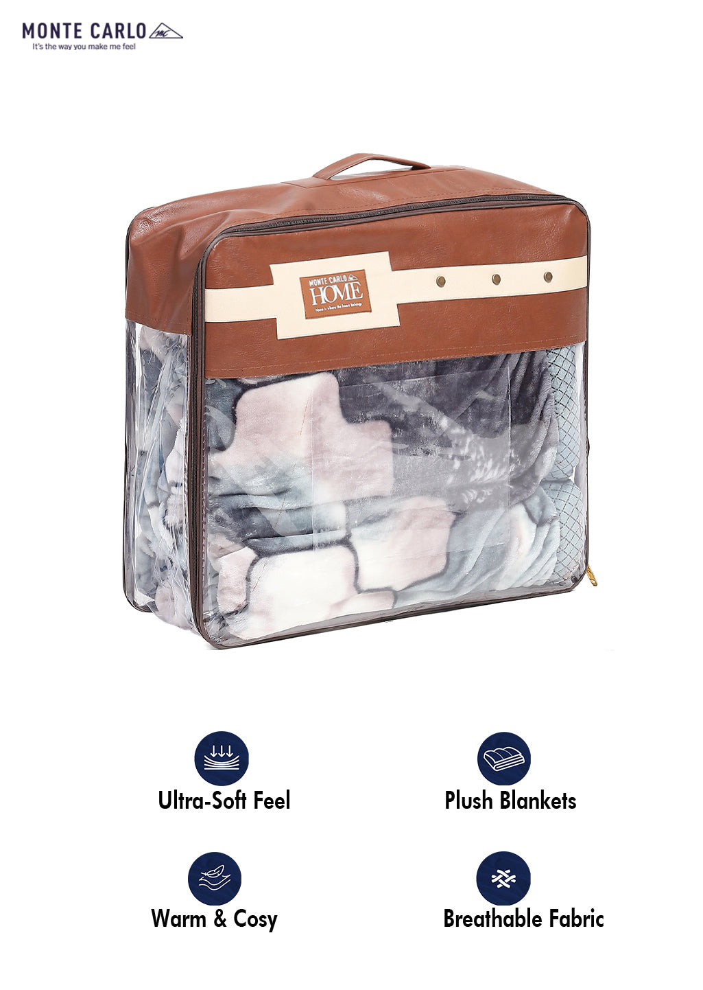 Printed Double Bed Blanket for Mild Winter -2 Ply