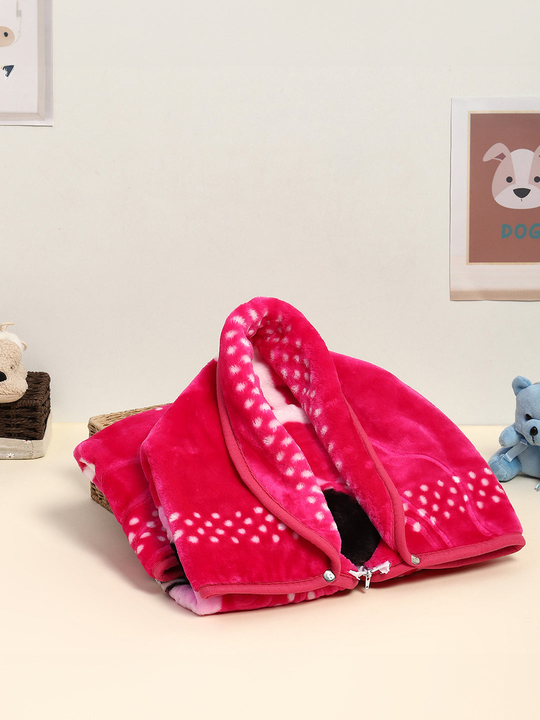 Printed Baby Blanket For Winter 1 Ply, 625 GSM, Weight 0.55 kg (Toddler)