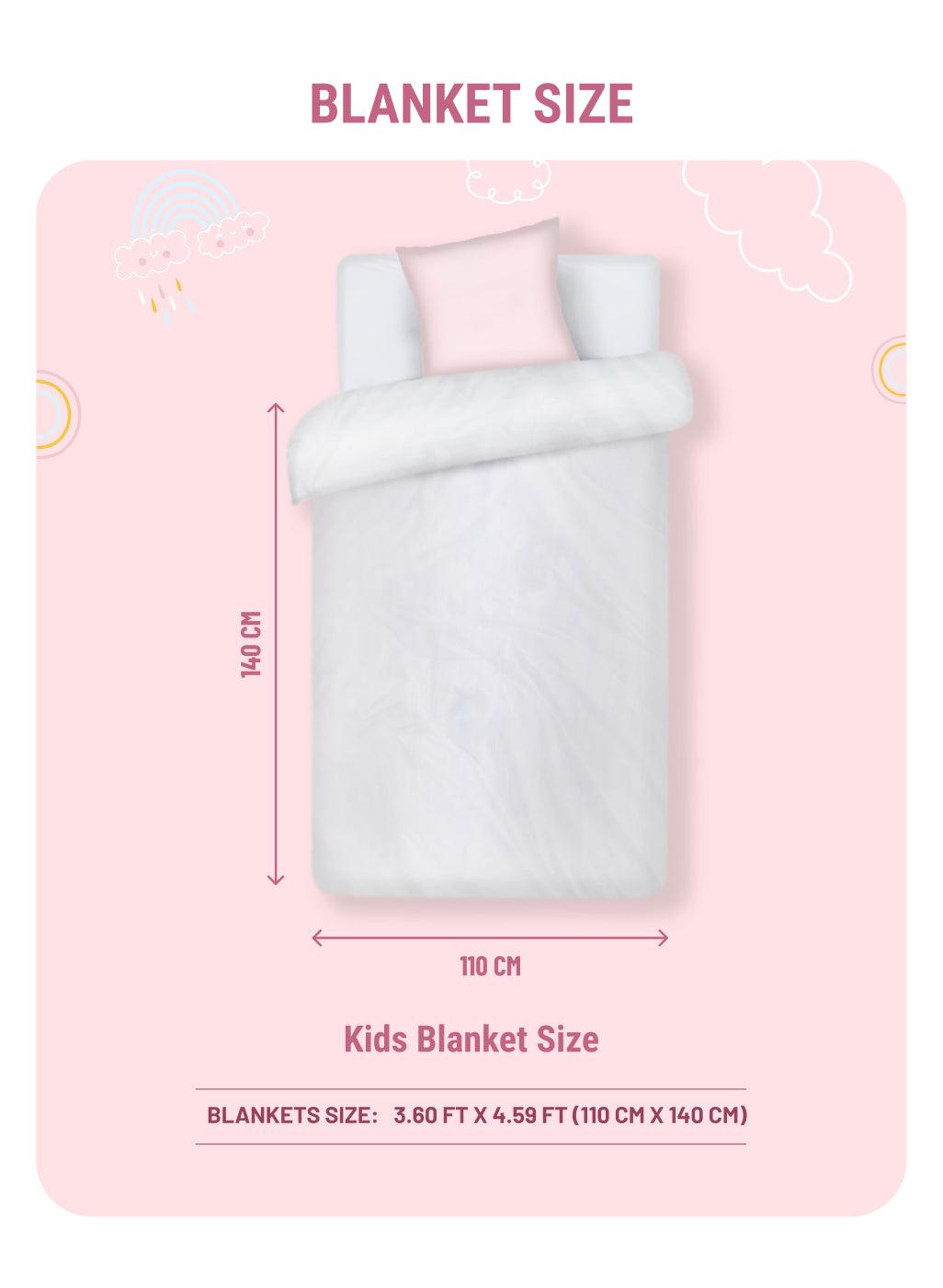 Printed Baby Blanket For Winter 1 Ply, 625 GSM, Weight 0.55 kg (Toddler)