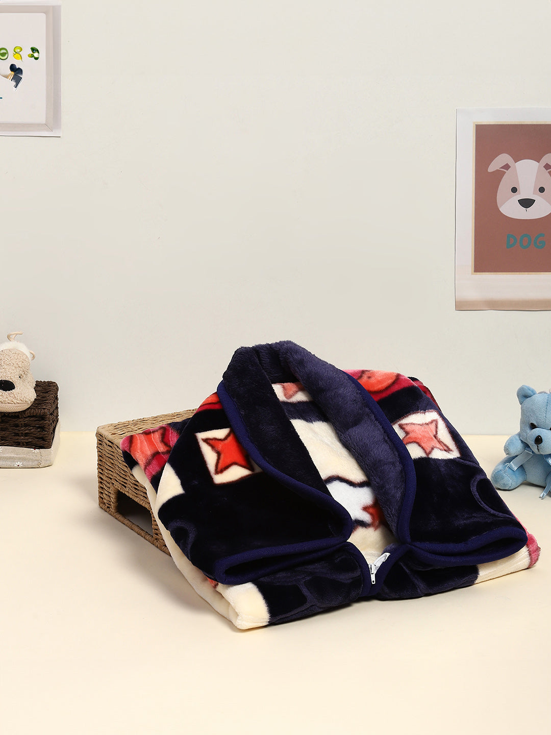 Printed Baby Blanket For Winter 1 Ply, 625 GSM, Weight 0.55 kg (Toddler)