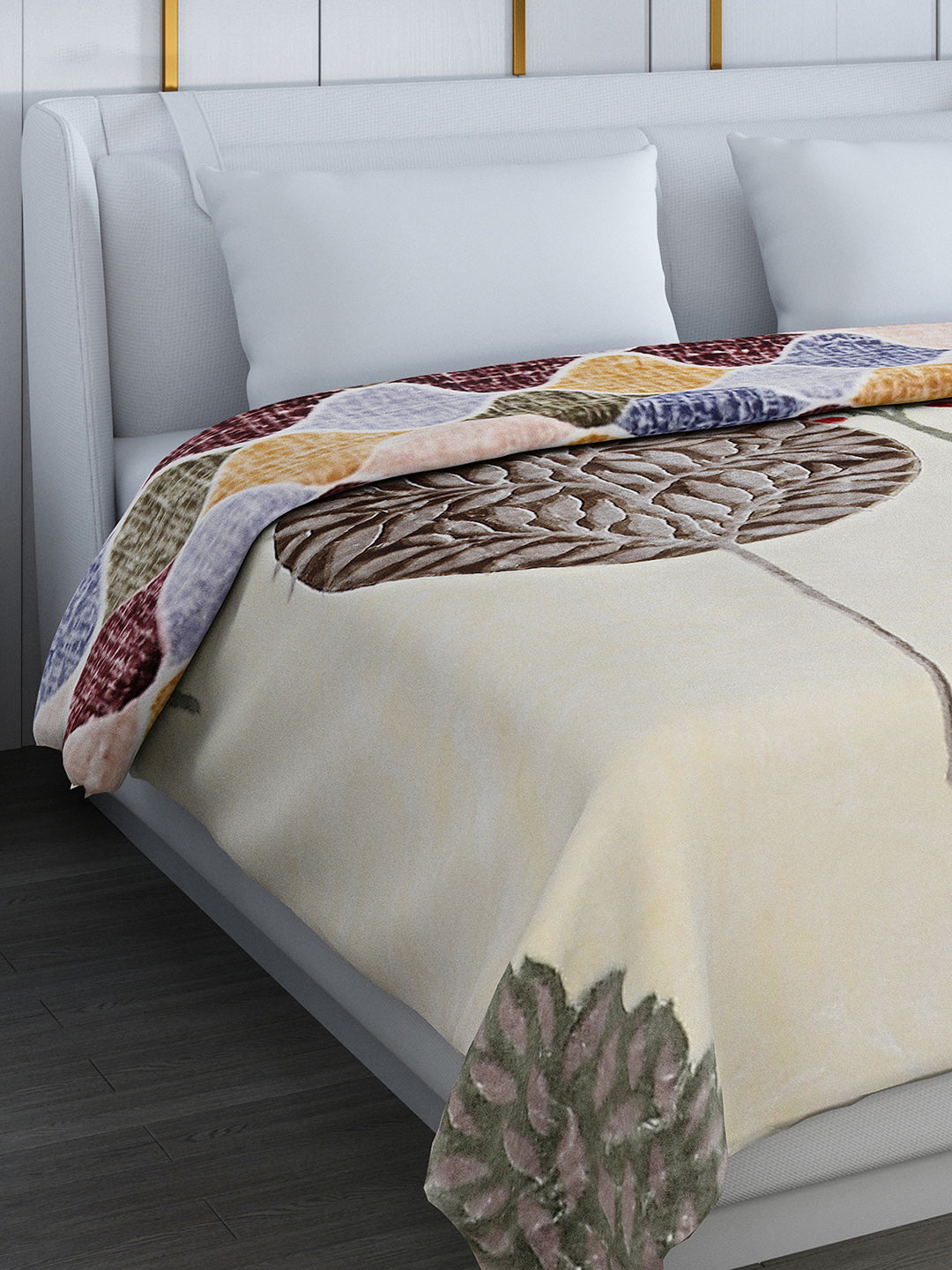 Printed Double Bed Blanket for Heavy Winter -2 Ply