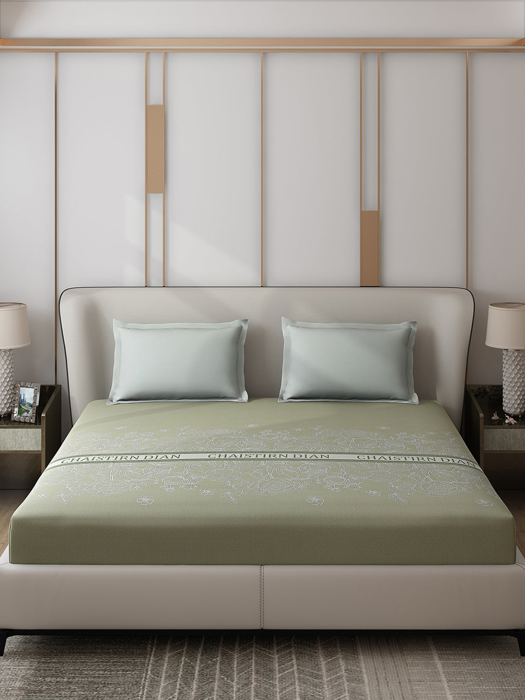 110 GSM Polyester Double Bed 1 Bedsheet with 2 Pillow Covers (Aromatic) - Updated - Updated