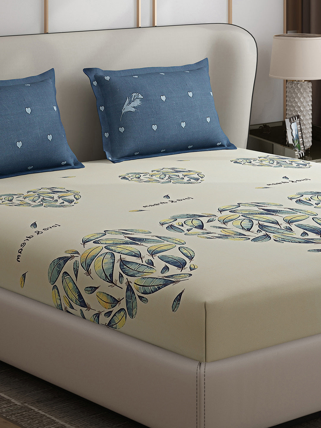 110 GSM Polyester Double Bed 1 Bedsheet with 2 Pillow Covers (Aromatic) - Updated - Updated - Updated