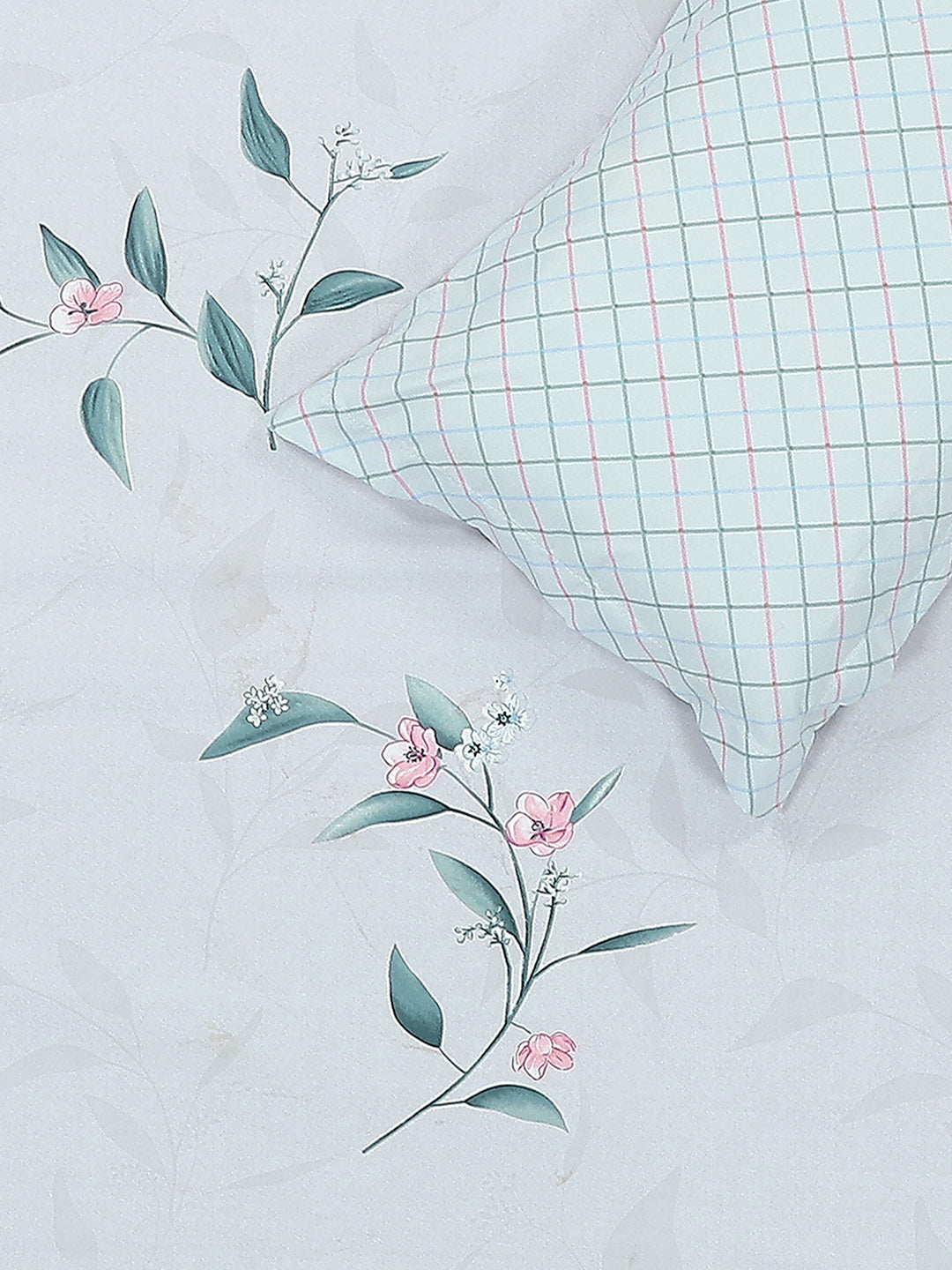 130 GSM Polyester Double Bed 1 Bedsheet with 2 Pillow Covers (Edmond)