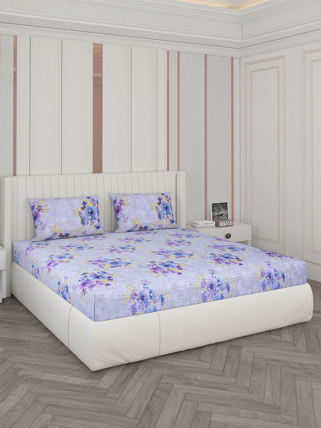 104 TC Cotton Double Bedsheet with 2 Pillow Covers - Updated - Updated - Updated