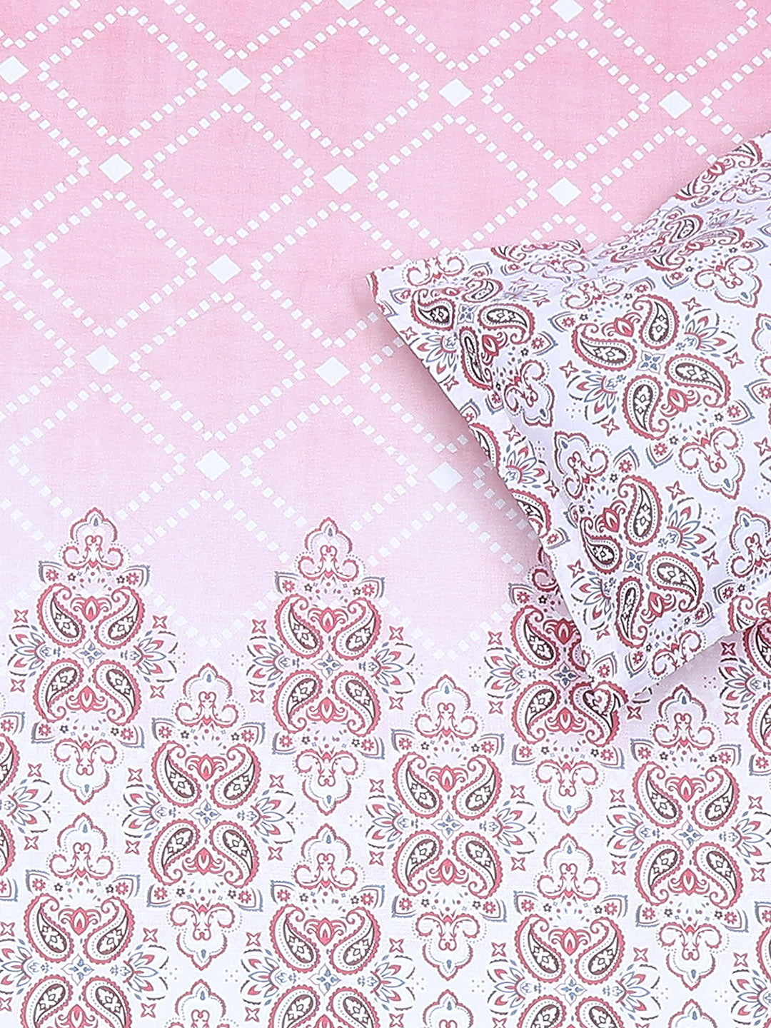 104 TC Cotton Double Bedsheet with 2 Pillow Covers - Updated - Updated