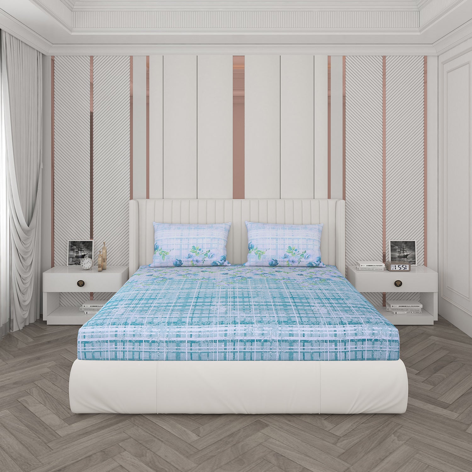 104 TC Cotton Double Bedsheet with 2 Pillow Covers - Updated - Updated - Updated