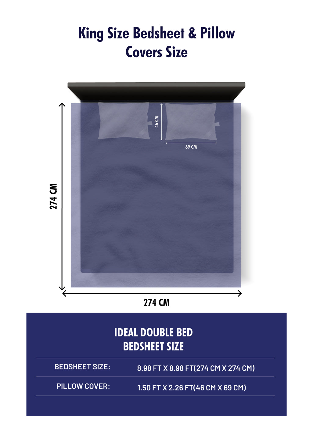 104 TC Cotton Double Bedsheet with 2 Pillow Covers - Updated - Updated