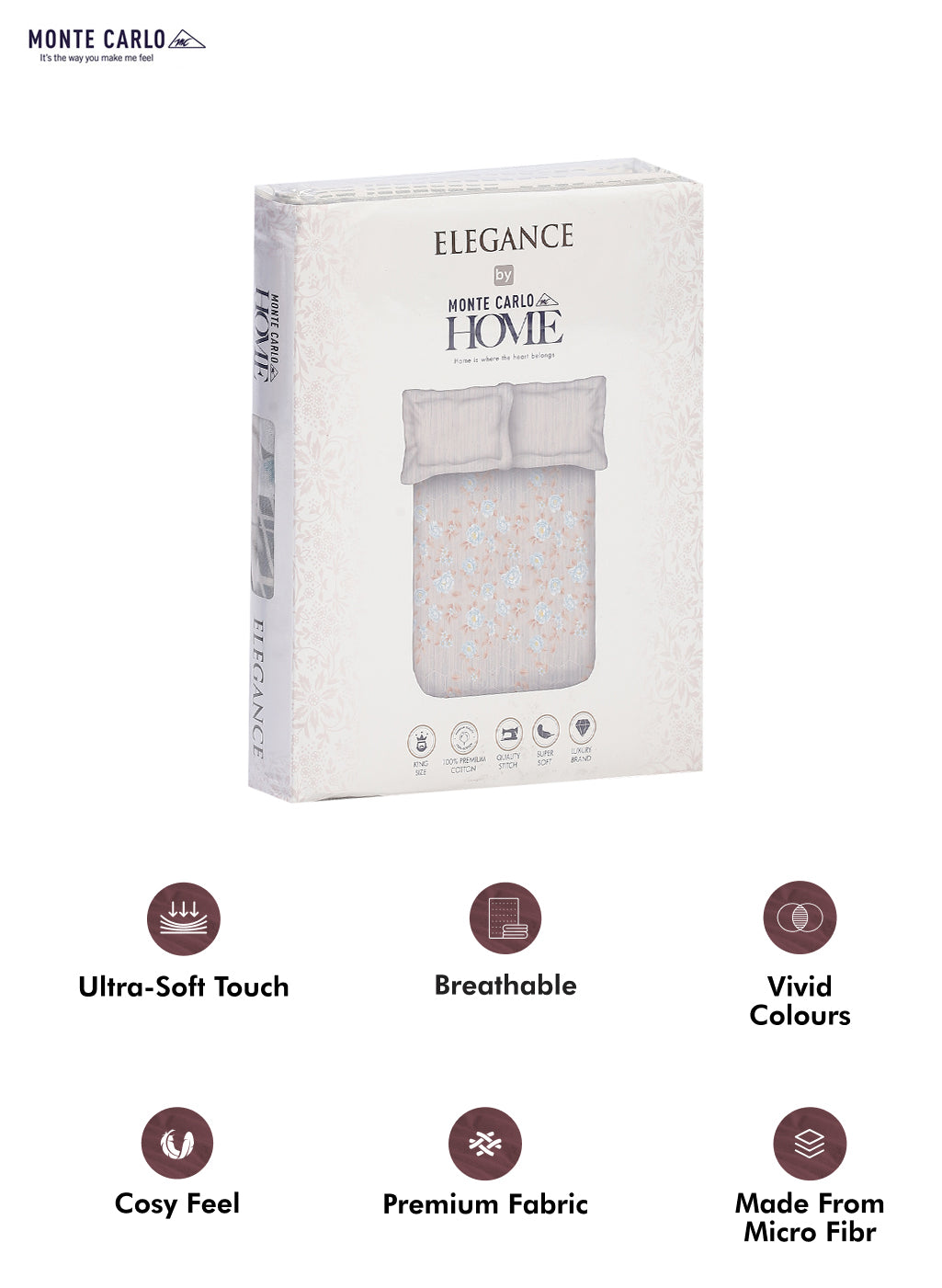 104 TC Cotton Double Bedsheet with 2 Pillow Covers - Updated - Updated