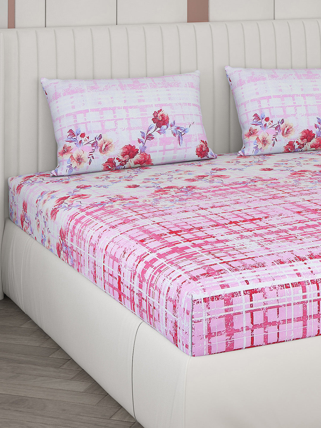104 TC Cotton Double Bedsheet with 2 Pillow Covers - Updated - Updated - Updated