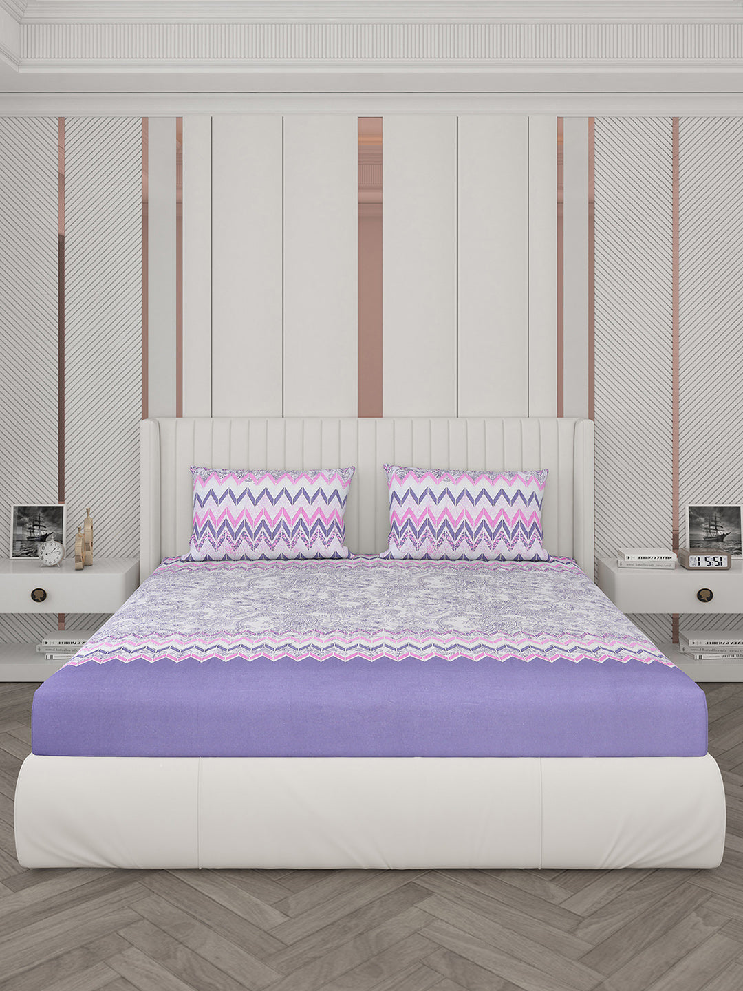 104 TC Cotton Double Bedsheet with 2 Pillow Covers - Updated - Updated - Updated