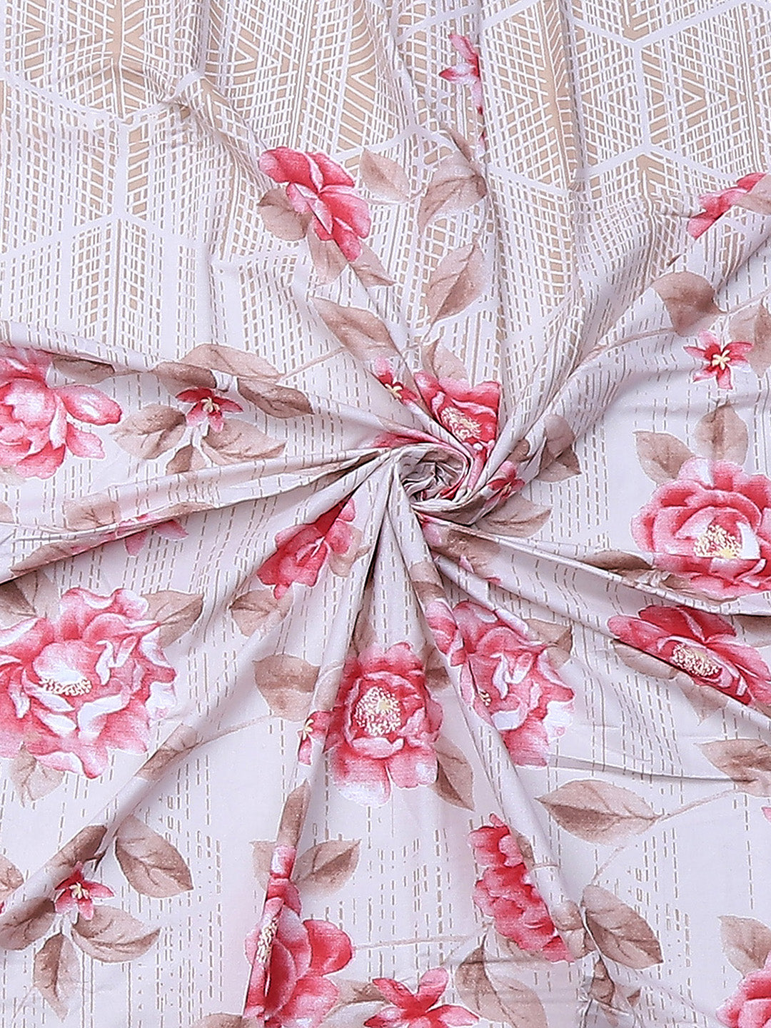 104 TC Cotton Double Bedsheet with 2 Pillow Covers - Updated - Updated - Updated