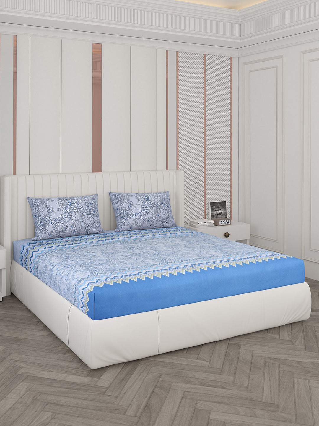 104 TC Cotton Double Bedsheet with 2 Pillow Covers - Updated - Updated - Updated