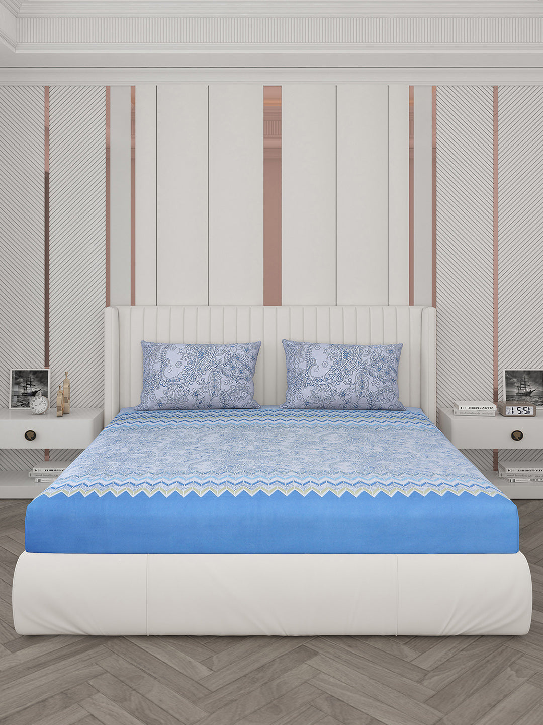 104 TC Cotton Double Bedsheet with 2 Pillow Covers - Updated - Updated - Updated