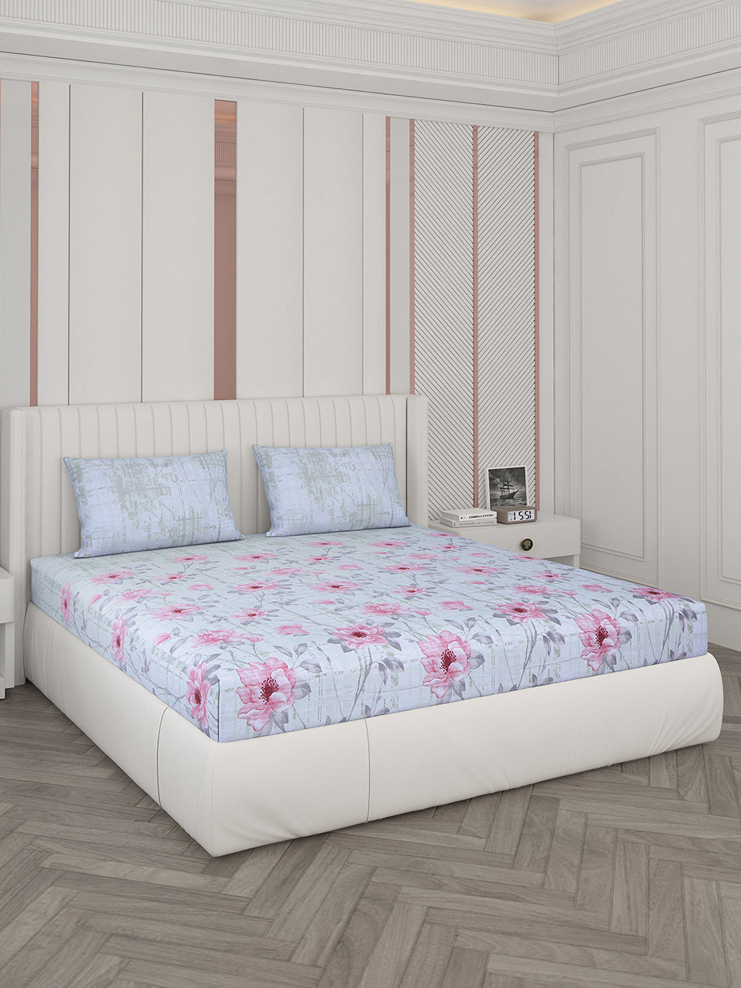 104 TC Cotton Double Bedsheet with 2 Pillow Covers - Updated - Updated - Updated