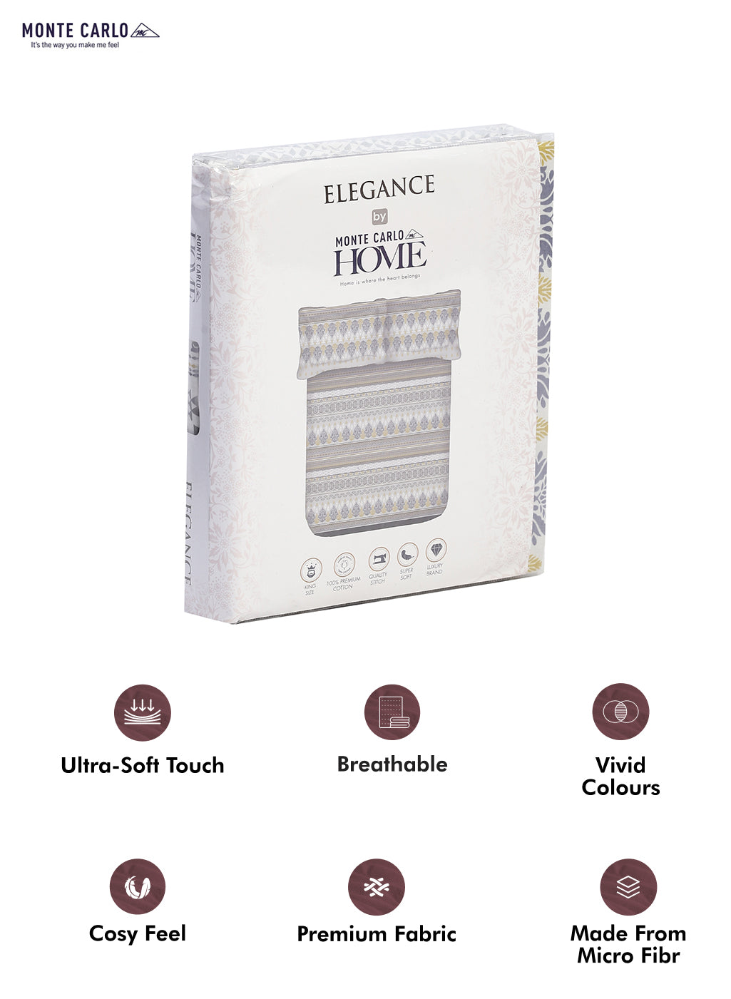 104 TC Cotton Double Bedsheet with 2 Pillow Covers - Updated - Updated