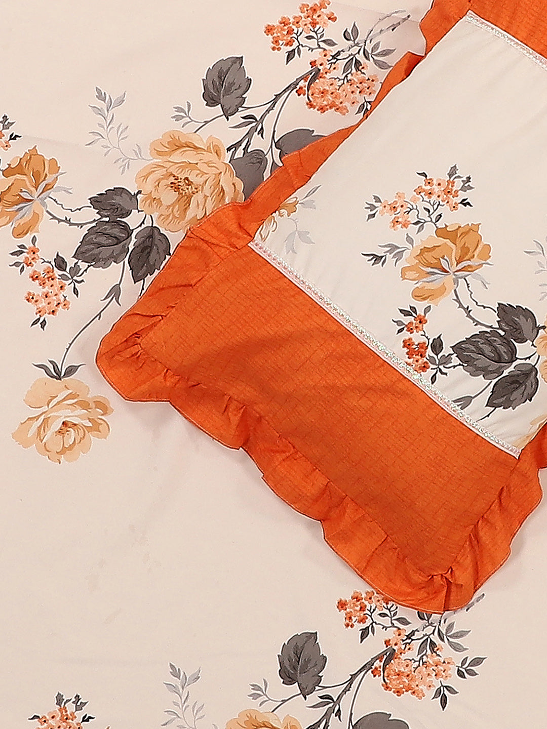 130 GSM Polyester Double Bed 1 Bedsheet with 2 Pillow Covers (Essence)