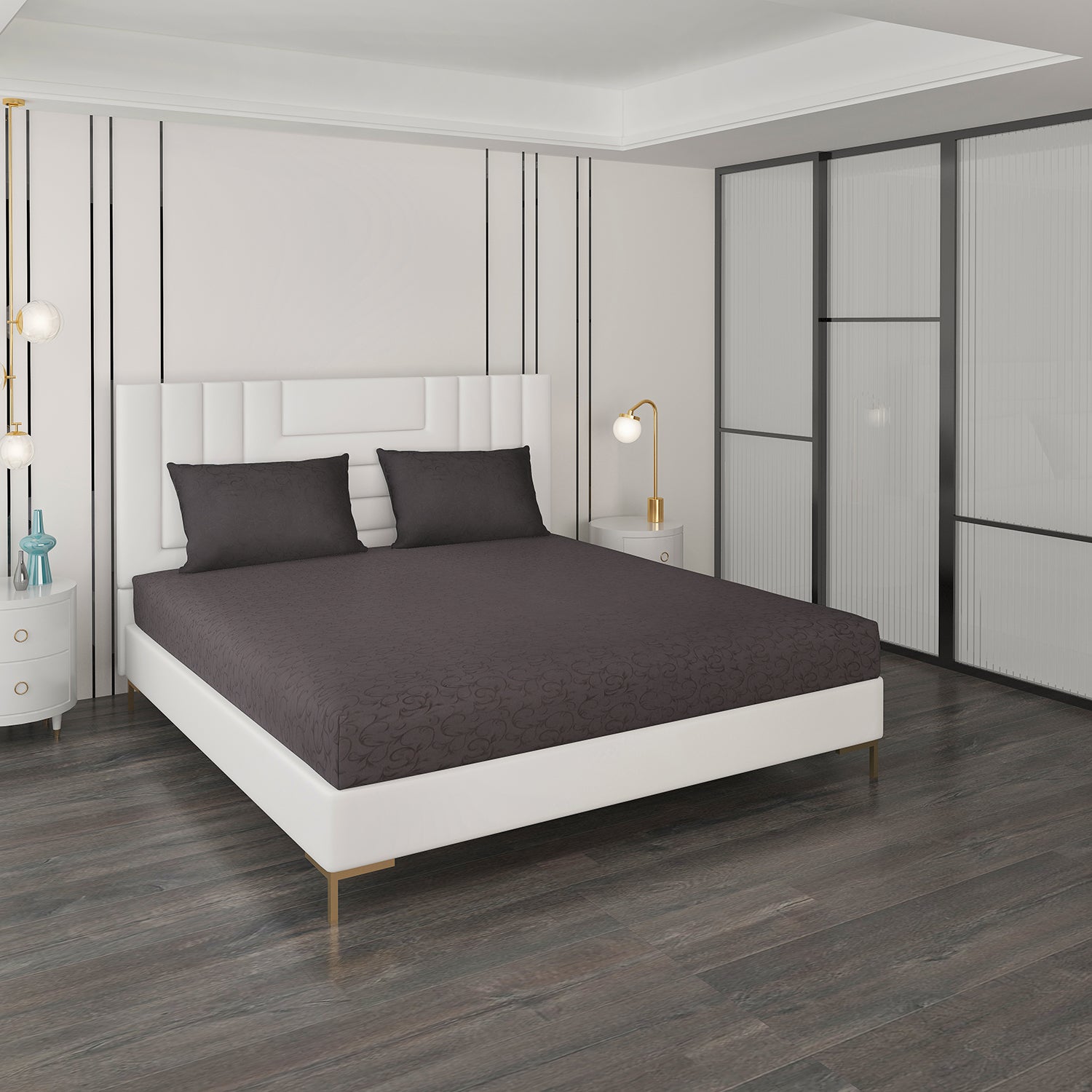 400 TC Cotton Double Bedsheet with 2 Pillow Covers