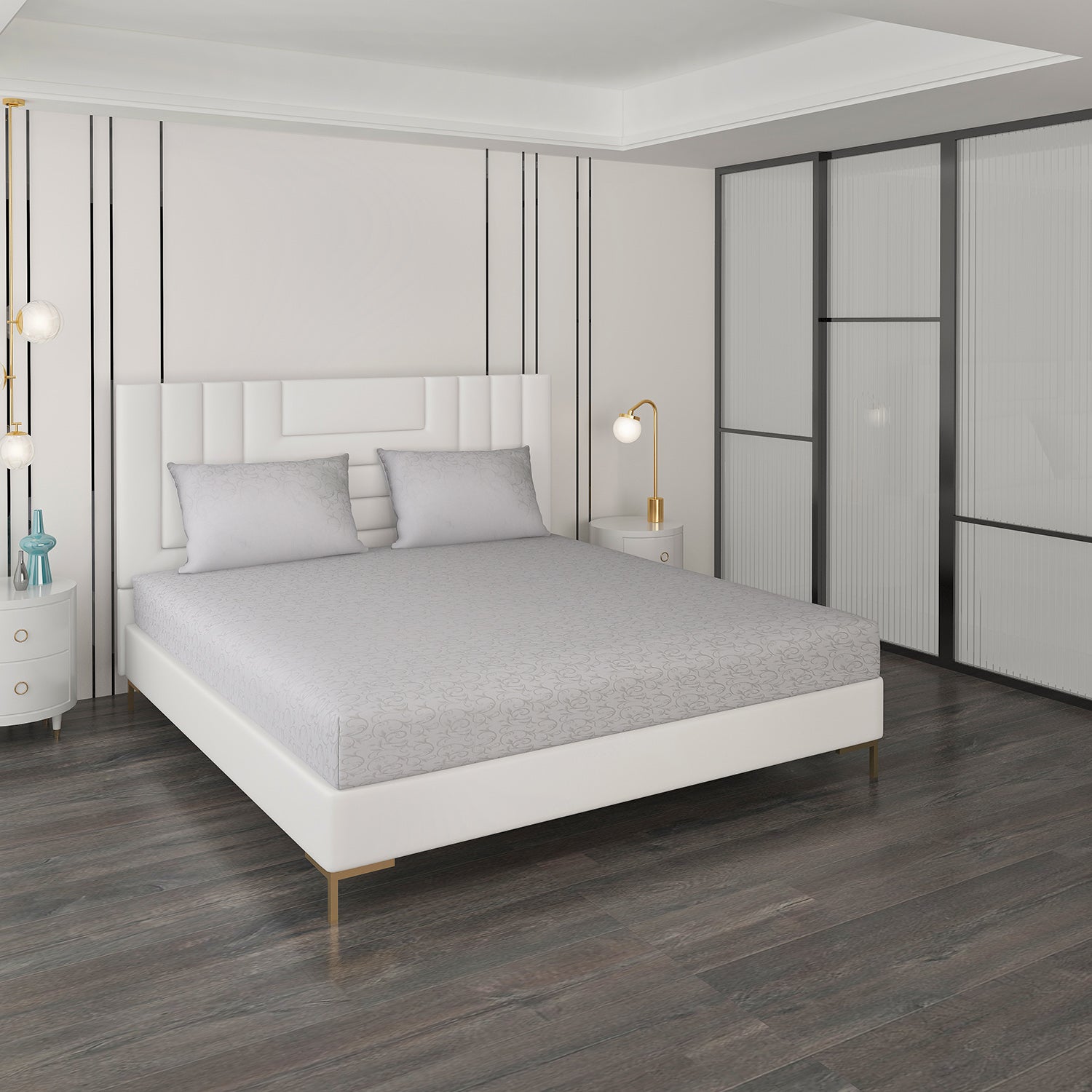 400 TC Cotton Double Bedsheet with 2 Pillow Covers