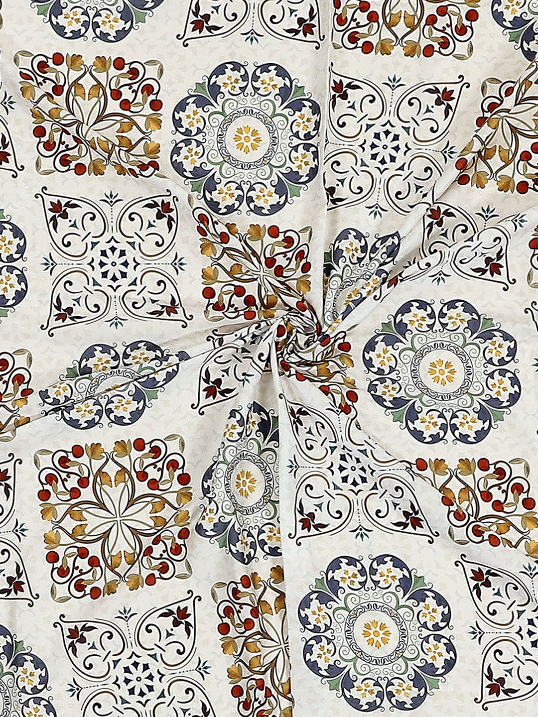 300 TC Cotton Double Bed 1 Bedsheet with 2 Pillow Covers (Morocan)