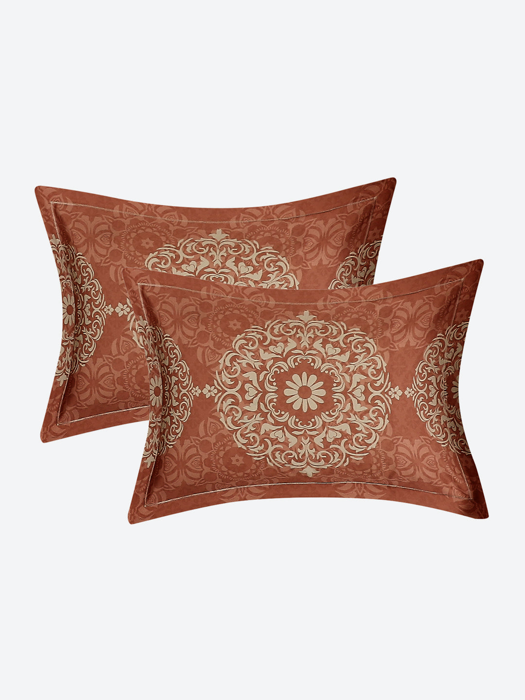 300 TC Cotton Double Bed 1 Bedsheet with 2 Pillow Covers (Morocan)