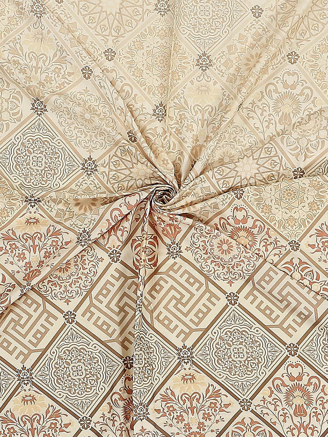 300 TC Cotton Double Bed 1 Bedsheet with 2 Pillow Covers (Morocan)