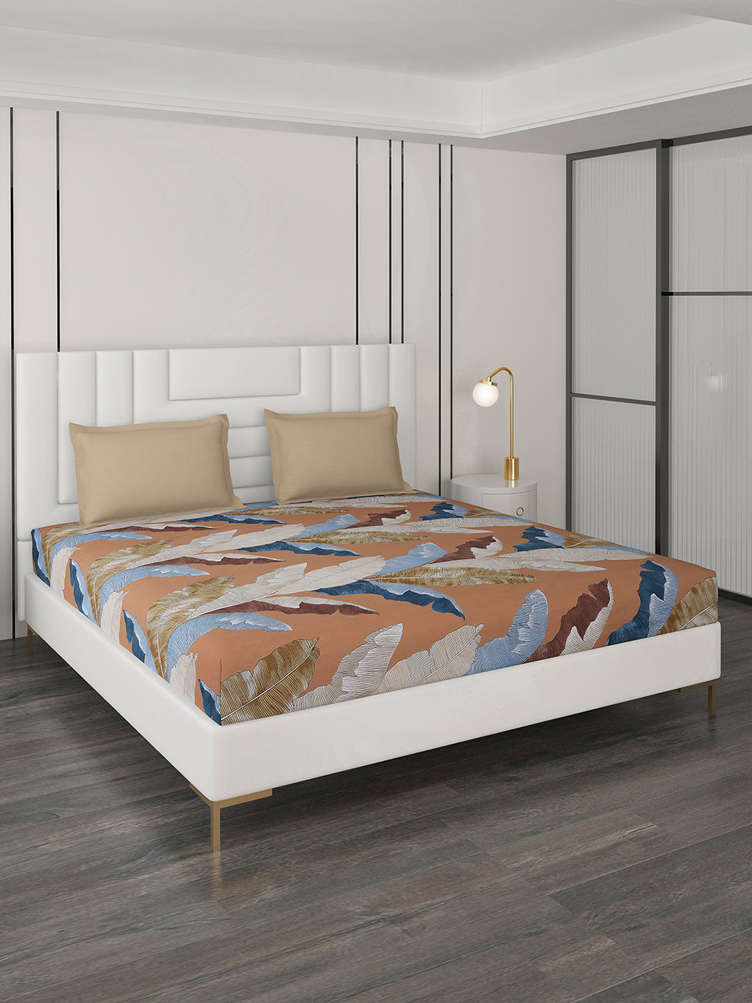 200 TC Cotton Double Bedsheet with 2 Pillow Covers