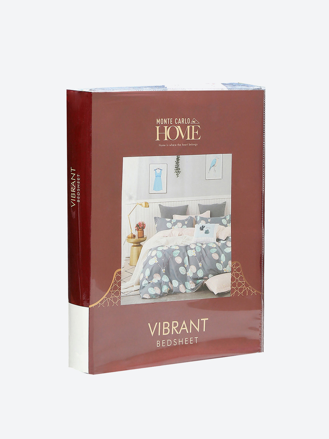 130 GSM Polyester Double Bed 1 Bedsheet with 2 Pillow Covers (Vibrant)