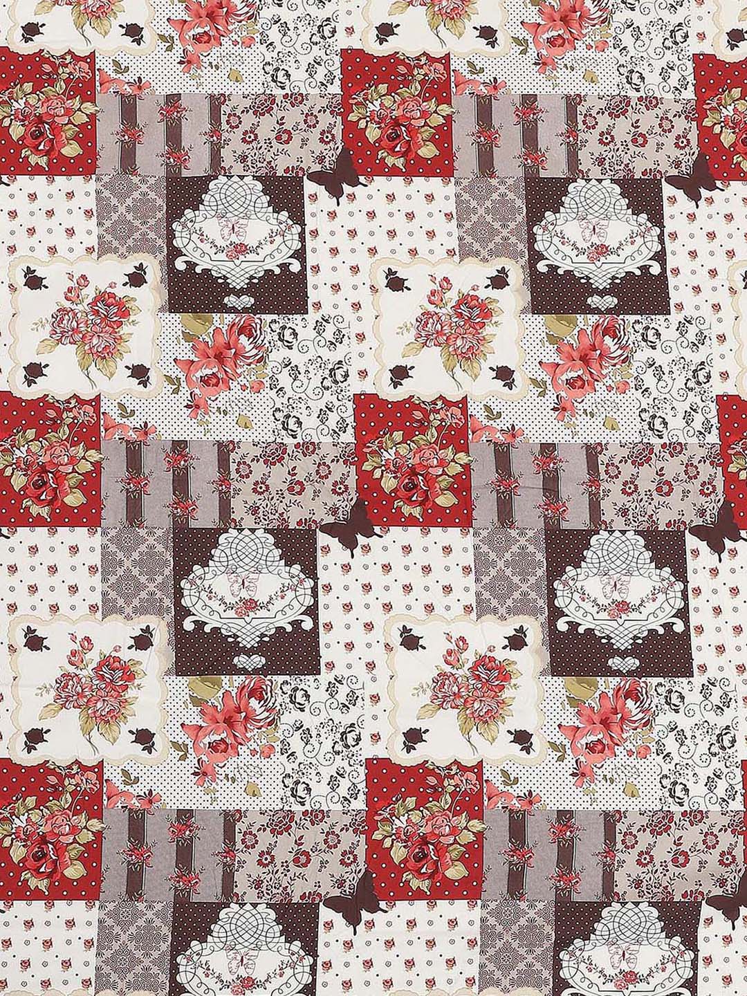 130 GSM Polyester Double Bed 1 Bedsheet with 2 Pillow Covers (Vibrant)