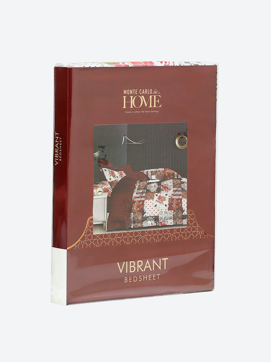 130 GSM Polyester Double Bed 1 Bedsheet with 2 Pillow Covers (Vibrant)